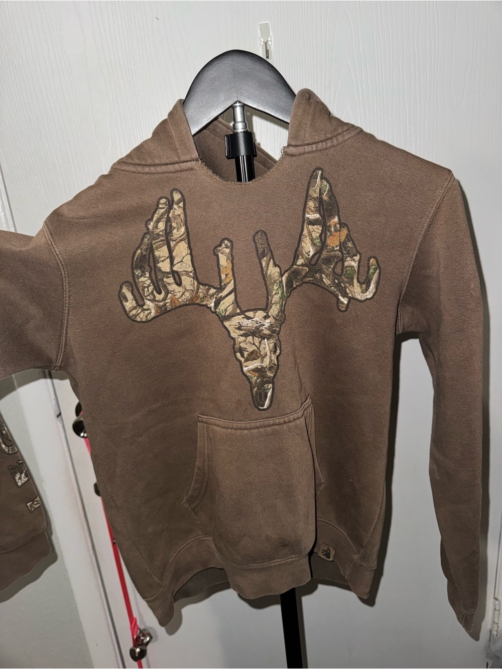 Legendary Whitetails Boys Large Brown Camo Deer Graphic Pullover Hoodie Fleece
